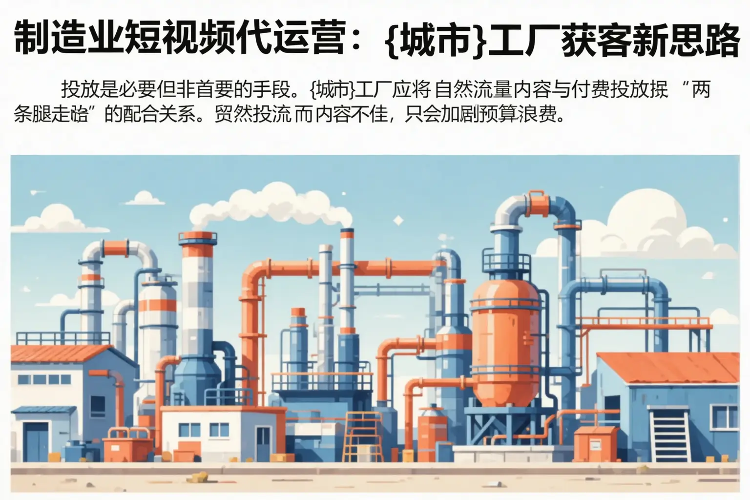 制造业短视频代运营：温县工厂获客新思路